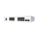 Cisco Catalyst 1000-16P-2G-L Network Switch, 16 Gigabit Ethernet (GbE) PoE+ Ports, 120W PoE Budget, 