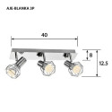 Activejet AJE-BLANKA 3P ceiling lamp