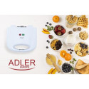 Adler AD 311 waffle iron 2 waffle(s) 700 W Black, White