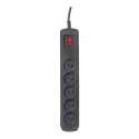 Activejet black power strip with cord ACJ COMBO 5G 1,5M/BEZP.AUTO/CZ