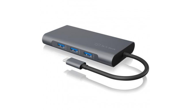ICY BOX IB-DK4040-CPD Wired USB 3.2 Gen 1 (3.1 Gen 1) Type-C Anthracite, Black