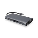 ICY BOX IB-DK4040-CPD Wired USB 3.2 Gen 1 (3.1 Gen 1) Type-C Anthracite, Black