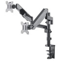 Manhattan TV &amp; Monitor Mount, Desk, Full Motion (Gas Spring), 2 screens, Screen Sizes: 10-27