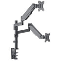 Manhattan TV &amp; Monitor Mount, Desk, Full Motion (Gas Spring), 2 screens, Screen Sizes: 10-27