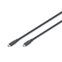 DIGITUS USB 4.0 Kaabel Tüüp C-C Silikoon St/St 2m must