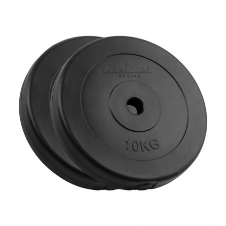 REBEL ACTIVE bituumenkattega raskusketaste komplekt 2x10kg, ava 31mm, Classic Disc