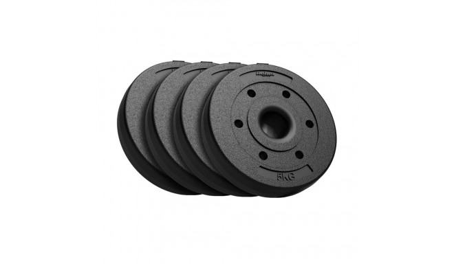 Bituminous Weight Set 4x5kg, 51mm Hole - for Olympic Barbells, REBEL ACTIVE