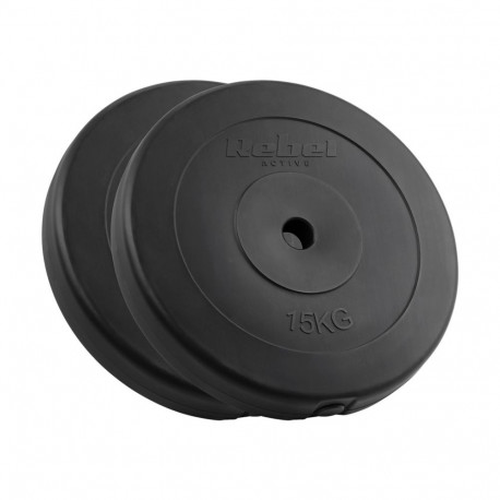 Bituumensete komplekt 2x15kg, ava 31mm, klassikaline ketas, REBEL ACTIVE