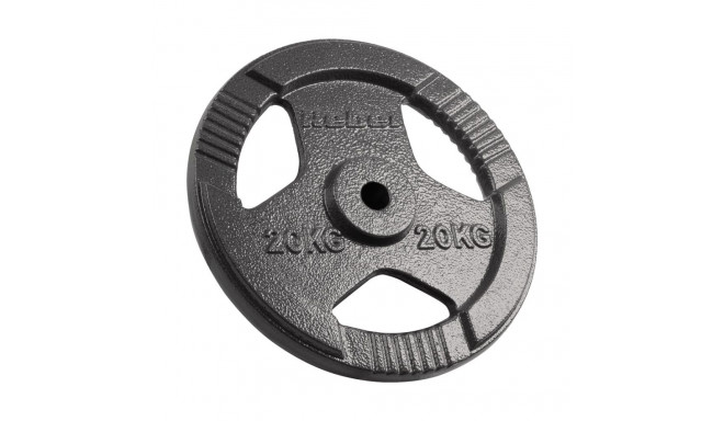 Cast iron weight 20kg, bore 31mm, disc with handles, REBEL ACTIVE