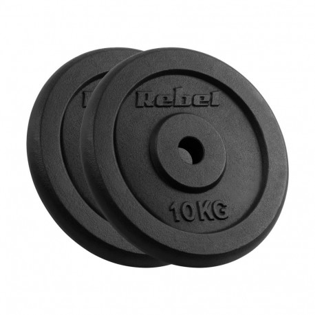 REBEL ACTIVE malmist raskuste komplekt 2x10kg, ava 31mm, klassikaline ketas