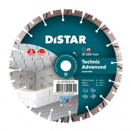 DISTAR TECHNIC täiustatud teemantlõikeketas 232 x 2.6/1.8 x 12 x 22.23
