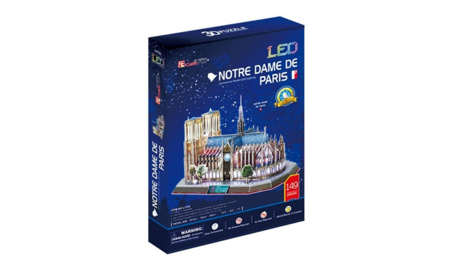 CUBIC FUN LED 306-20509 3D LED PUZZLE - NOTRE DAME