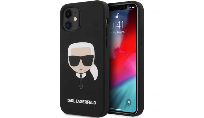 Karl Lagerfeld KLHCP12SSLKHBK must kaitsekate Apple iPhone 12 Mini jaoks