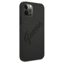 Guess GUHCP12LRSAVSBK iPhone 12 Pro Max 6.7" Must/Must Raske Kest Saffiano Vintage Script