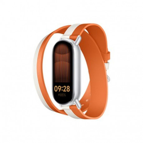 Xiaomi Dual-tone Leather Strap | 140–180mm | Calf Leather, PU (inside) | White and Orange