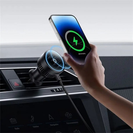 Baseus MagPro seeria magnetiline juhtmevaba laadijaga autokinnitus, ventilatsiooniava versioon 15W k