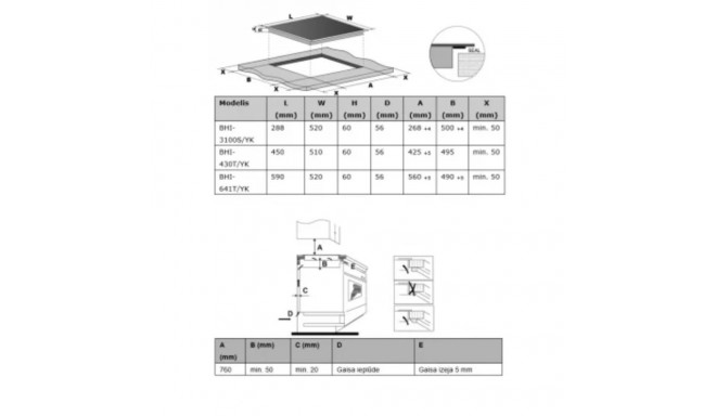 Built-in induction hob Berk BHI-3100S/YK Flex Zone