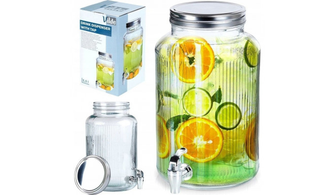 Vilde Glass Drinking Jar with Tap 6.2 l