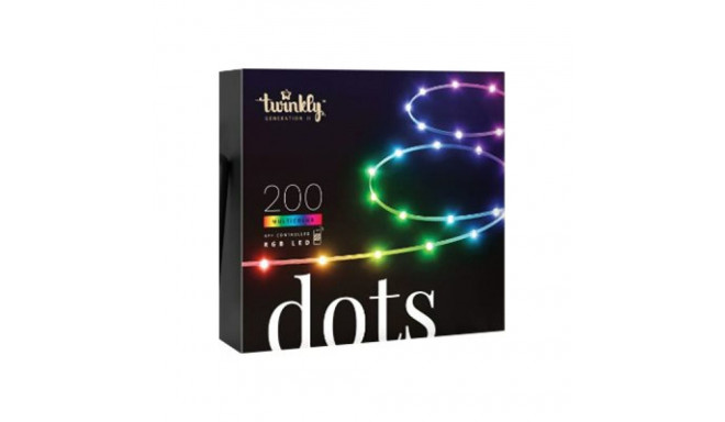 Twinkly Dots Smart LED 200 RGB, 10m, Black wire|Multicolor