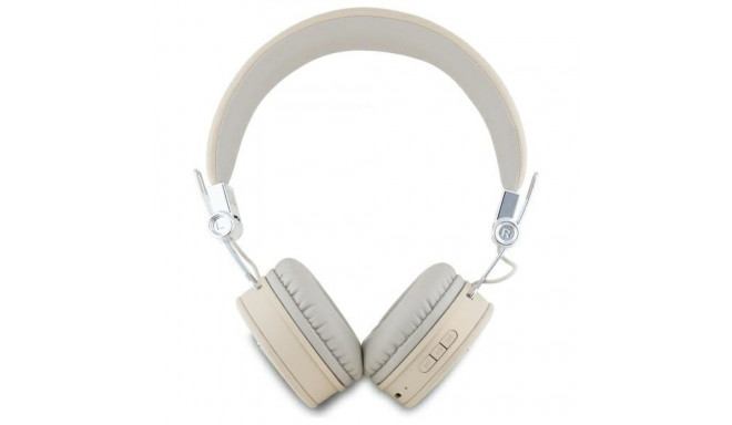Guess ülepea Bluetooth-kõrvaklapid ENC GUBH70PGTSPSE beež tekstuuriga klassikaline ümar kuju