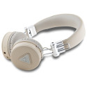 Guess Bluetooth on-ear headphones ENC GUBH70PGTSPSE beige/beige Grained Classic Round Shape