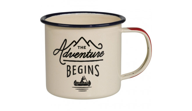 Gentlemens Hardware Camping Mug "Adventure Begins" - 325 ml cream