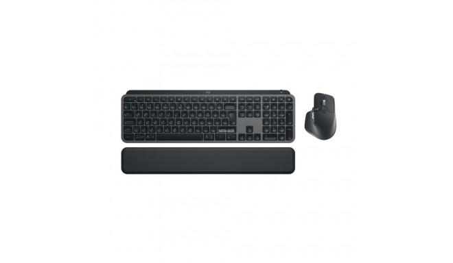 Logitech MX Keys S Combo Keyboard and Mouse with Wrist Rest, Graphite Gray