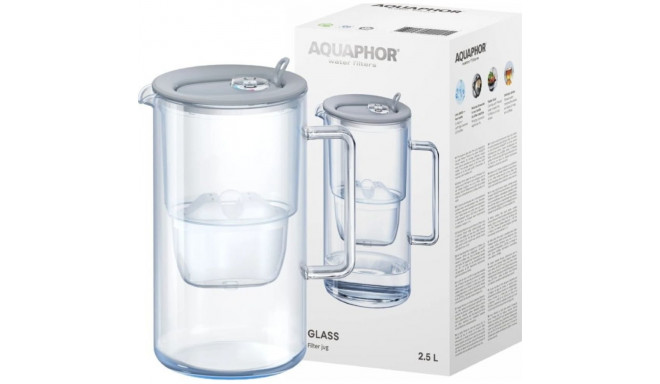 Aquaphor filter jug ​​Glass filter jug ​​2.5l gray + 1 Maxfor Plus Mg cartridge