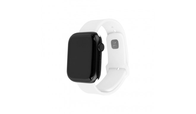 Fixed Sporty rihmakomplekt Apple Watch Ultra 49mm jaoks 180-250 mm valge silikoon