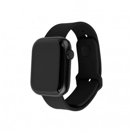 Fixed Sporty rihmakomplekt Apple Watch 42/44/45mm jaoks 170-235 mm must silikoon