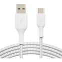 "Belkin USB-C/USB-A Kabel ummantelt, 1m, weiß" "Belkin USB-C/USB-A Kabel ummantelt, 1m, weiß"