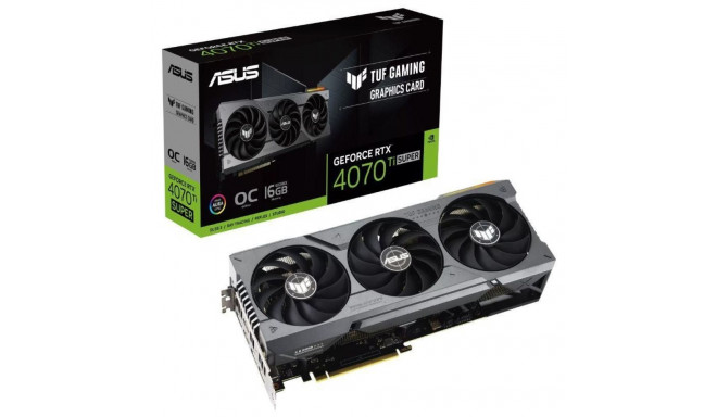 Asus videokaart NVIDIA GeForce RTX 4070 Ti Super 16GB GDDR6X 256bit PCIE 4.0 16x 2xHDMI 3xDisp