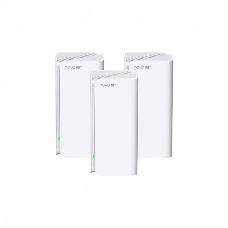 Tenda ruuterikomplekt MX21 Pro(3-pack) kolmealaline (2.4GHz/5GHz/6GHz) Wi-Fi 6 (802.11ax) sisemine, 