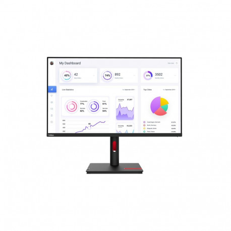 Lenovo ThinkVision T32p-30 LED ekraan 80 cm (31.5") 3840 x 2160 pikslit 4K Ultra HD must
