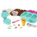 Kinetic Sand Scents, Ice Cream Treats Playset with 3 Colors of All-Natural Scented Play Sand and 6 S