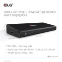 CLUB3D The CSV-1562 is an USB3.2 Gen1 Type-C Universal Triple 4K30Hz Charging Docking Station and is