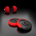 HMS SGGX20 rubberized barbells with barbell function 20 kg