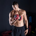 HMS SGGX20 rubberized barbells with barbell function 20 kg