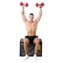 HMS SGGX20 rubberized barbells with barbell function 20 kg