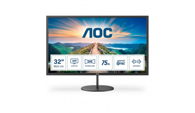 AOC V4 Q32V4 arvutimonitor 80 cm (31.5") 2560 x 1440 pikslit 2K Ultra HD LED must