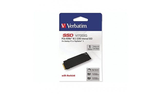Verbatim Vi7000G 1TB M.2 PCIe Gen4 NVME 2280 SSD (7400/5500MB/s)