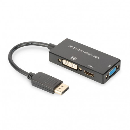 DIGITUS DisplayPortkonverterkabel DP->HDMI+DVI+VGA 0.2m