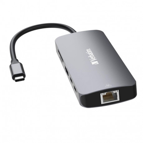 Verbatim CMH-09 USB Type-C 10000 Mbit/s hõbedane