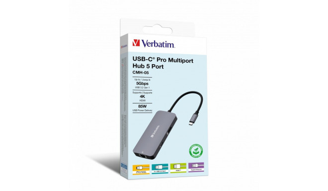 Verbatim CMH-05 USB Type-C 5000 Mbit/s Silver