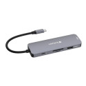 Verbatim CMH-08 USB Type-C 5000 Mbit/s Hõbedane