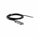 Verbatim 49144 videokaabli adapter 1,5 m USB Type-C HDMI must, hõbe