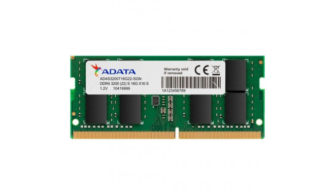 ADATA Premier sülearvuti mälu, SODIMM, DDR4, 16 GB, 3200 MHz, CL22 (AD4S320016G22-SGN)