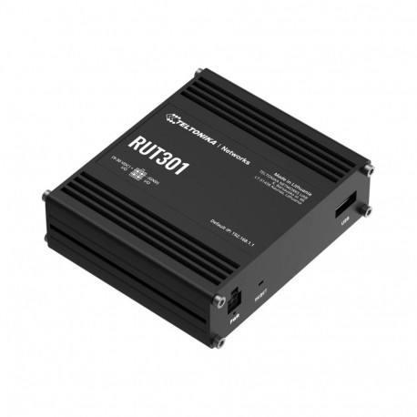 Ethernet ruuter RUT301 ilma Wi-Fi-ta 10/100 Mbit/s Ethernet LAN (RJ-45) pordid 5 mesh-tugi puudub MU