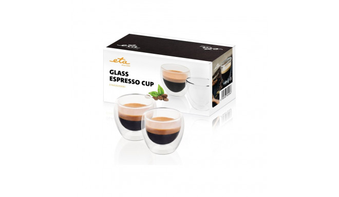 Espressotassid ETA | ETA418193000 | Espressokohvi jaoks | 2 tk | Nõudepesumasinas pestav | Klaas