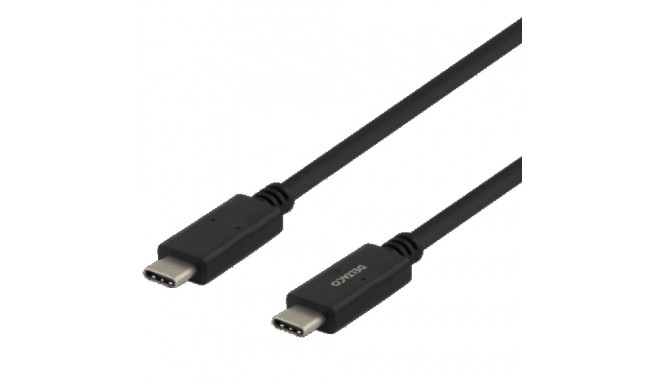 Deltaco USB-C zu USB-C Kabel 2m schwarz